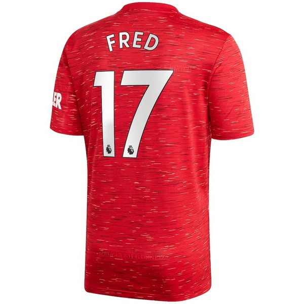 Camiseta Manchester United NO.17 Fred Primera Equipación 2020-2021 Rojo